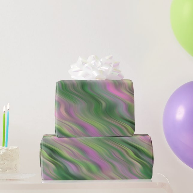 Pink Tulip Wavy Texture Wrapping Paper (Party Gifts)