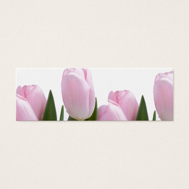 PINK TULIP WEDDING FAVOR CARD (Front)