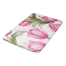 Pink Tulips and Plaid Spring Floral