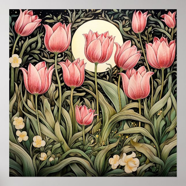 Pink Tulips Art Print (Front)