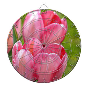 Pink Tulips Dartboard