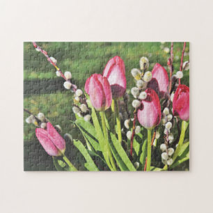 Pink Tulips Jigsaw Puzzle