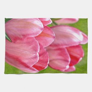 Pink Tulips Kitchen Towel