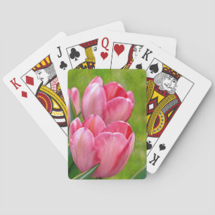Pink Tulips Playing Cards