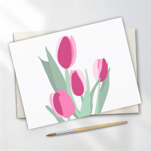 Pink Tulips Postcard
