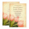 Pink tulips spring wedding invitation