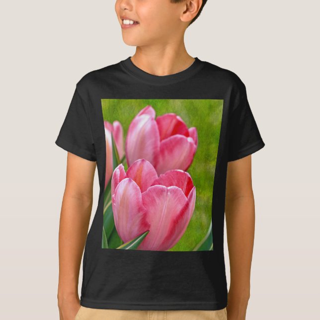 Pink Tulips T-Shirt (Front)