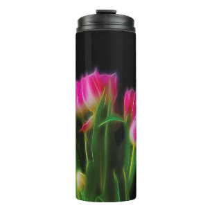 Pink Tulips Thermal Tumbler