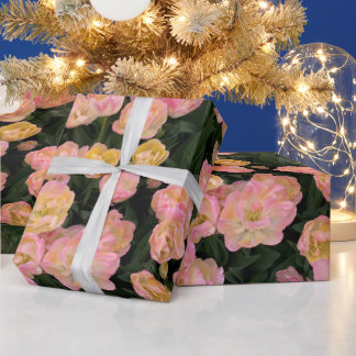 Pink Tulips Wrapping Paper