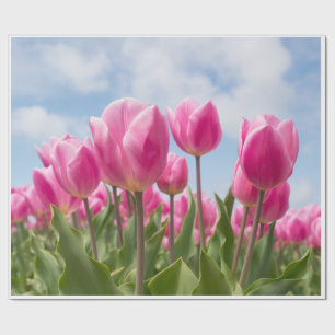 Pink Tulips Wrapping Paper 