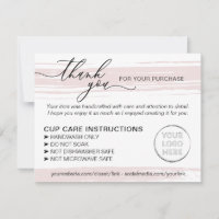 Pink Tumbler Cup Mug Instructions Care