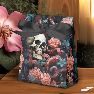 Pink Turquoise Gothic Octopus Tentacles Wedding Favor Box