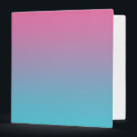 Pink & Turquoise Ombre Binder<br><div class="desc">Pink & Turquoise Ombre 3-Ring Binder With White Interior</div>
