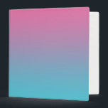 Pink & Turquoise Ombre Binder<br><div class="desc">Pink & Turquoise Ombre 3-Ring Binder With White Interior</div>