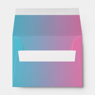 Pink & Turquoise Ombre Envelope