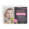 Pink Turtle Chalk Birthday Invitation with Photo