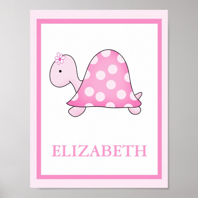 PINK TURTLE CUSTOM NAME PRINT (Front)