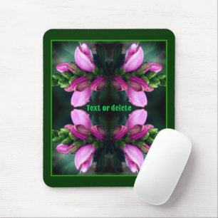 Pink Turtlehead Flower Close Up Personalized Mouse Pad