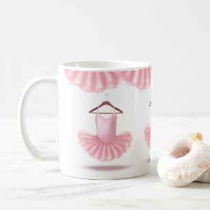 Pink Tutu Cute Ballerina Girly Name Coffee Mug