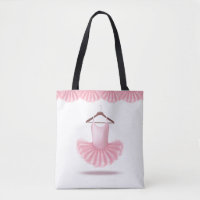 Pink Tutu Cute Ballerina Girly Nom Sac fourre-tout