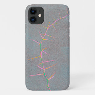 Pink Twig Grey Concrete Fever Tree iPhone 11 Case