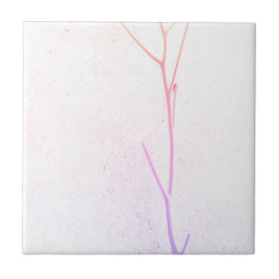 Pink Twig White Concrete Texture Tile