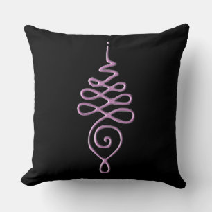 Pink Unalome  Throw Pillow