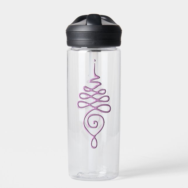 Pink Unalome water bottle (Front)