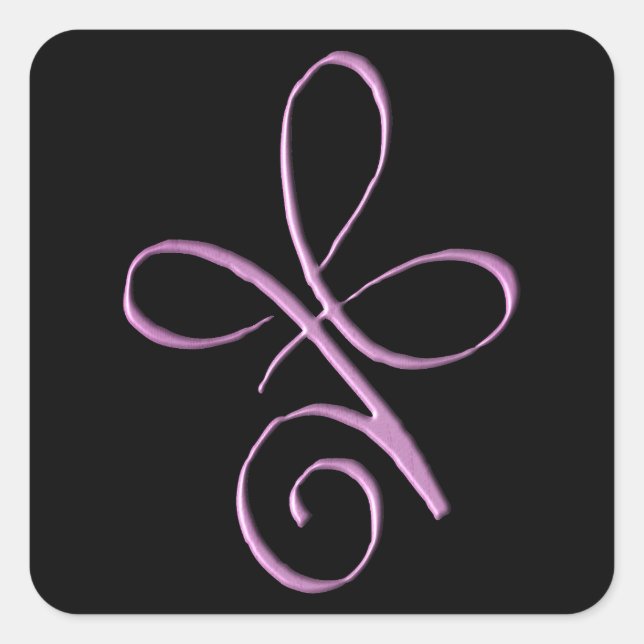 Pink Unconditional Love Square Sticker (Front)
