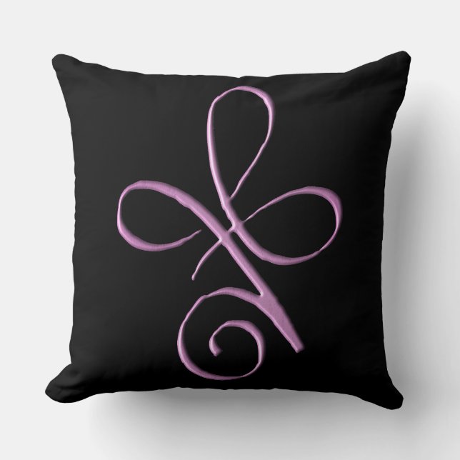 Pink Unconditional Love Throw Pillow (Front)