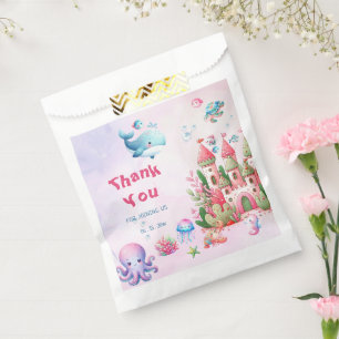 Pink Under The Sea Girl Baby Shower Favour Bag