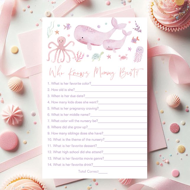 Pink Under The Sea Who Knows Mommy Best Game (Creator Uploaded)