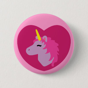 Pink Unicorn 2 Inch Round Button