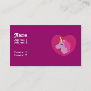 Pink Unicorn Business Cards