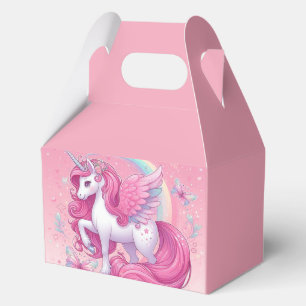 pink unicorn favor box
