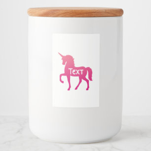 Pink Unicorn Food and Beverage Label Set