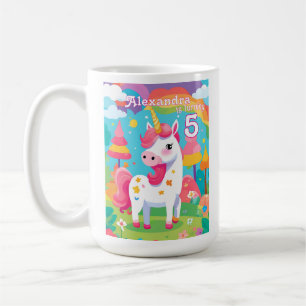 Pink Unicorn Girl's Birthday Coffee Mug