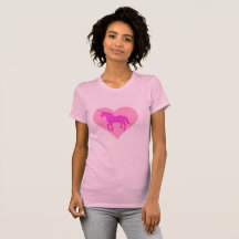 Pink Unicorn Heart T-Shirt