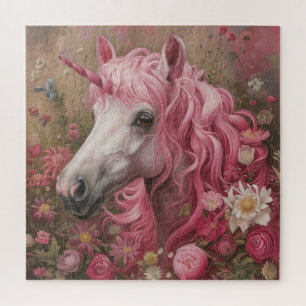 Pink Unicorn Jigsaw Puzzle Puzzle