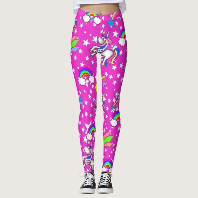Pink Unicorn Leggings (Front)