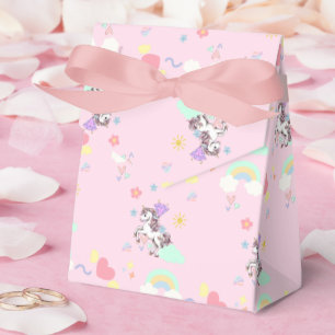 Pink unicorn magical princess girly birthday kids favor box