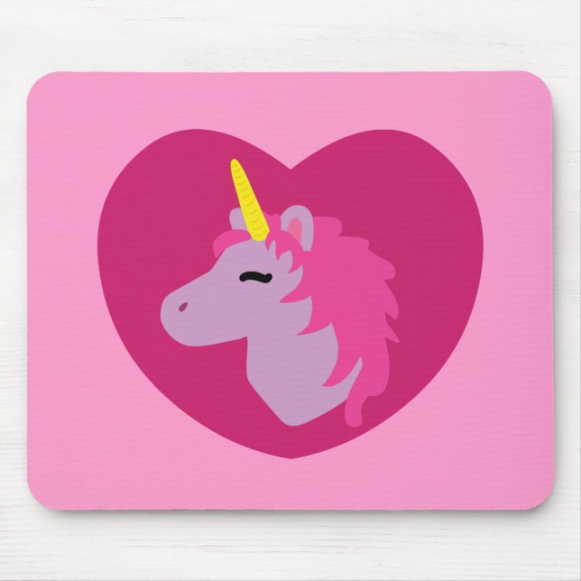 Pink Unicorn Mouse Pad (Front)