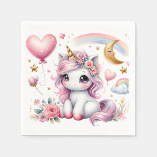 Pink Unicorn  Napkin