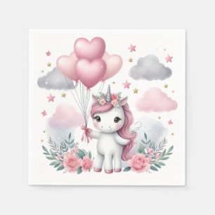 Pink Unicorn Napkin