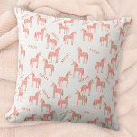 Pink Unicorn Personalized Name Throw Pillow<br><div class="desc">Fun and unique personalized pink unicorn design featuring your child's name. Perfect for a nursery or for a gift for a baby shower,  new baby girl or kid’s birthday.  Original art by Nic Squirrell.</div>