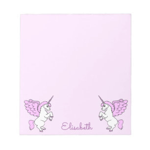 Pink Unicorn Personalized Notepad