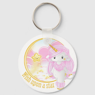 Pink Unicorn Po Keychain