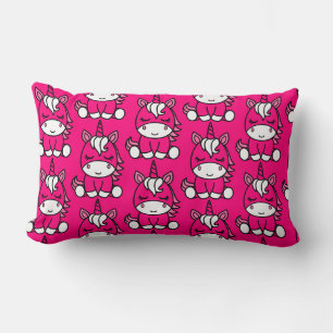 Pink Unicorn Pony Lumbar Pillow