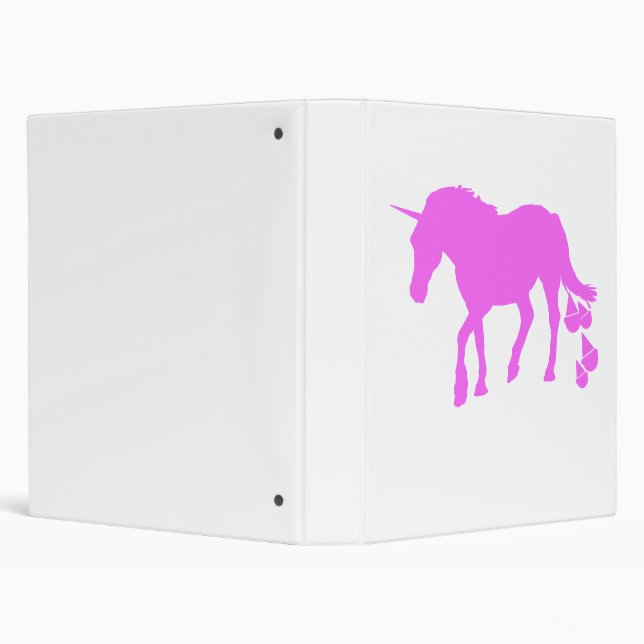 Pink Unicorn Pooping Ice Cream Binder (Background)