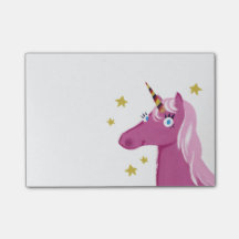 Pink Unicorn Post-it notes